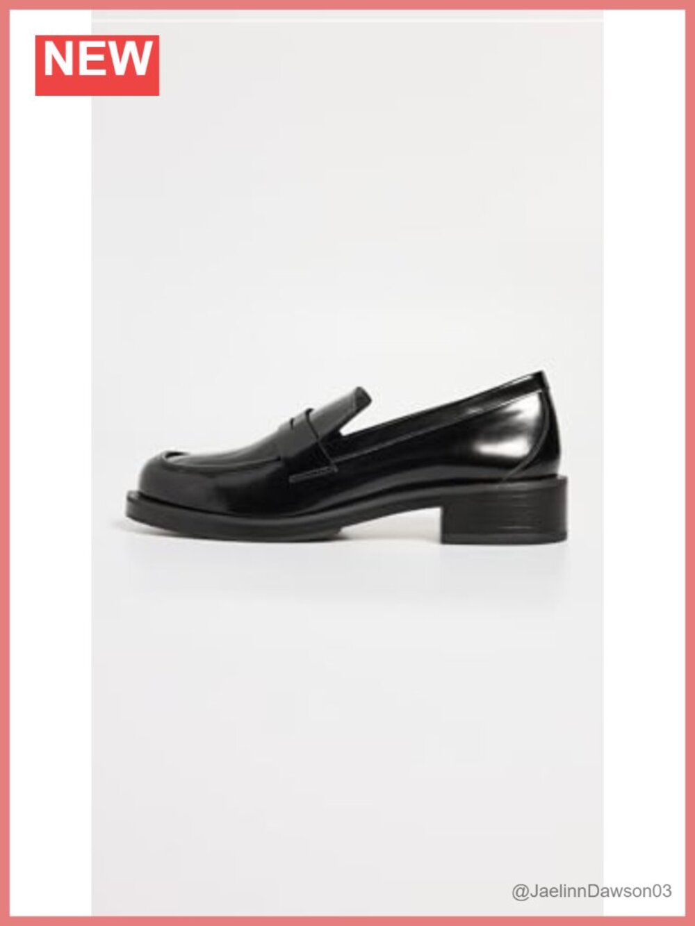 Stuart Weitzman Women's Palmer Bold Loafers - Leather Rubber Sole Penny Strap - Picture 5 of 5